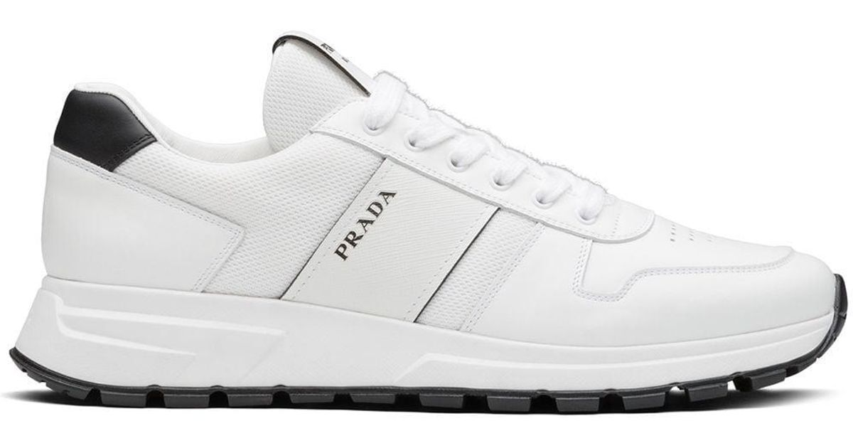 Prada Leather Prax 01 Sneakers in White for Men - Lyst