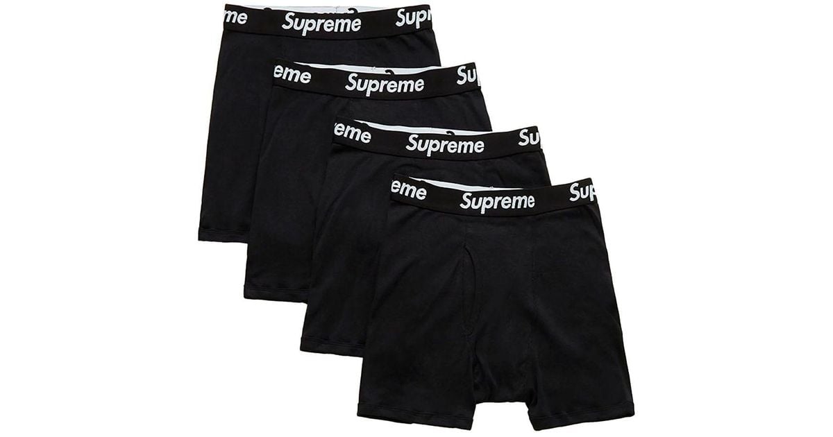 X Hanes Lot De Quatre Boxers Tagless Supreme pour homme en coloris Noir Lyst