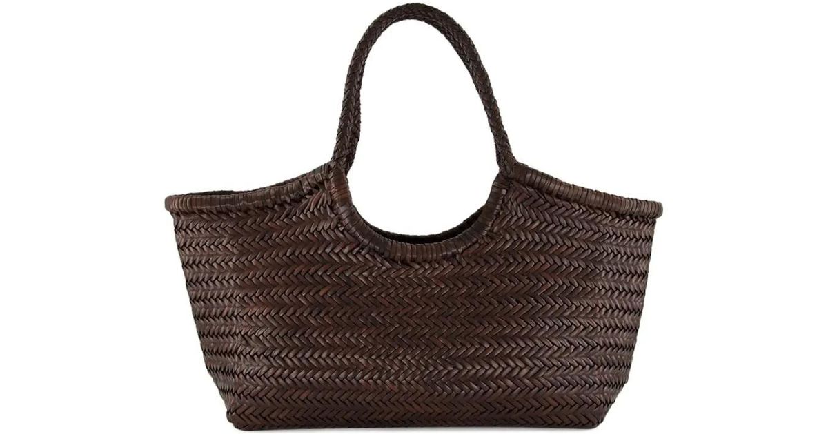 Dragon Diffusion Herringbone Leather Tote Bag in Brown | Lyst UK