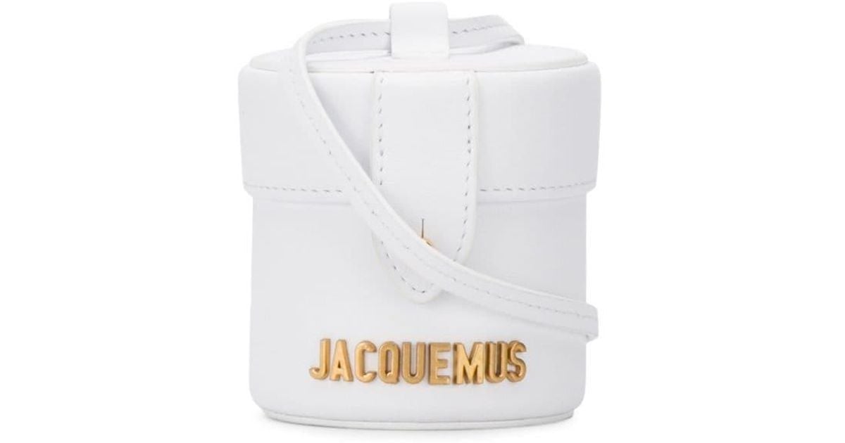 Jacquemus Le Vanity Round Leather Bag in White Lyst