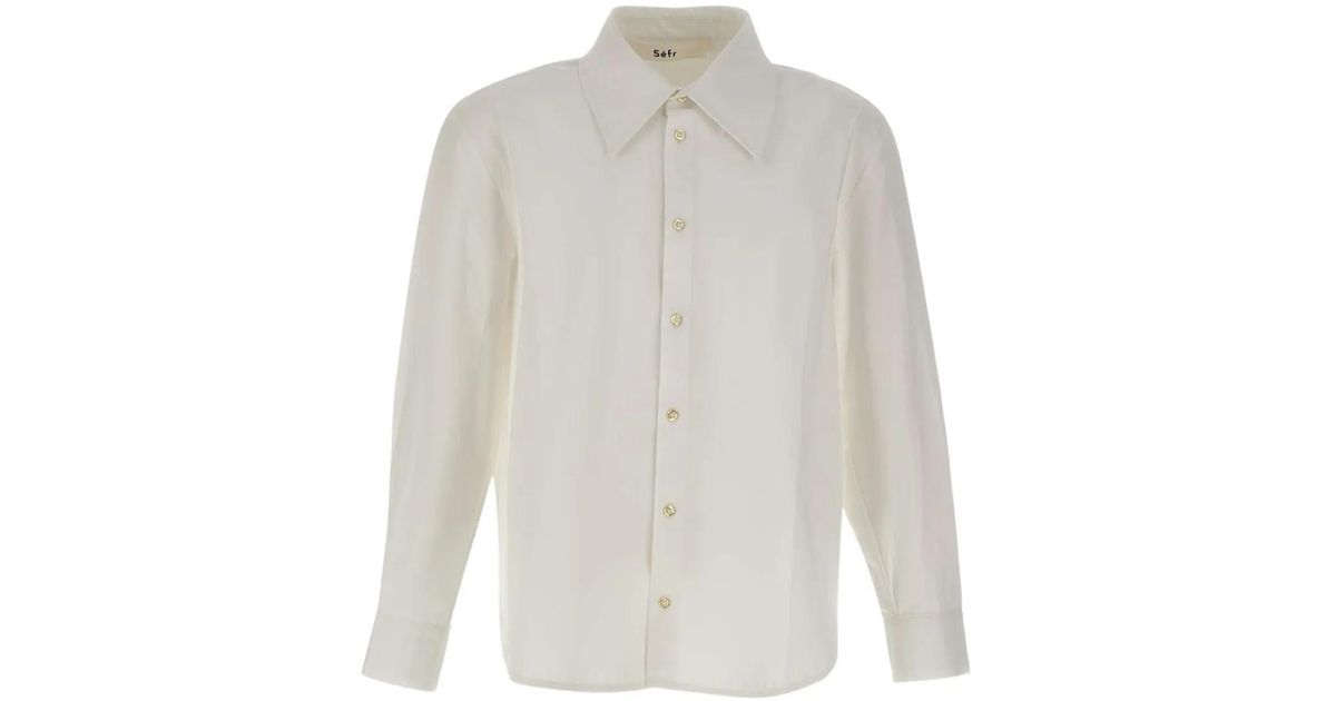 Séfr Trino Buttoned Shirt in White for Men | Lyst