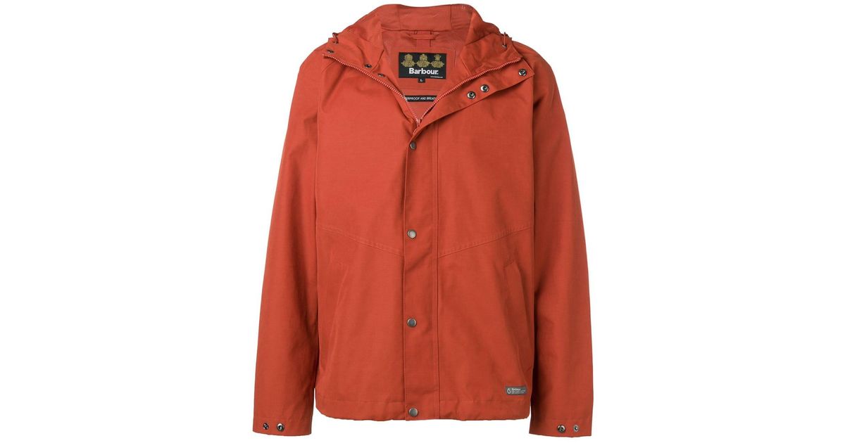 Barbour Cotton Charlie Jacket in Orange for Men - Lyst