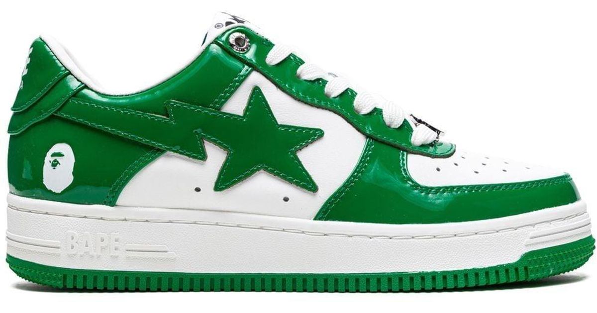 A Bathing Ape Leather Bape Sta Low-top Sneakers in White | Lyst UK