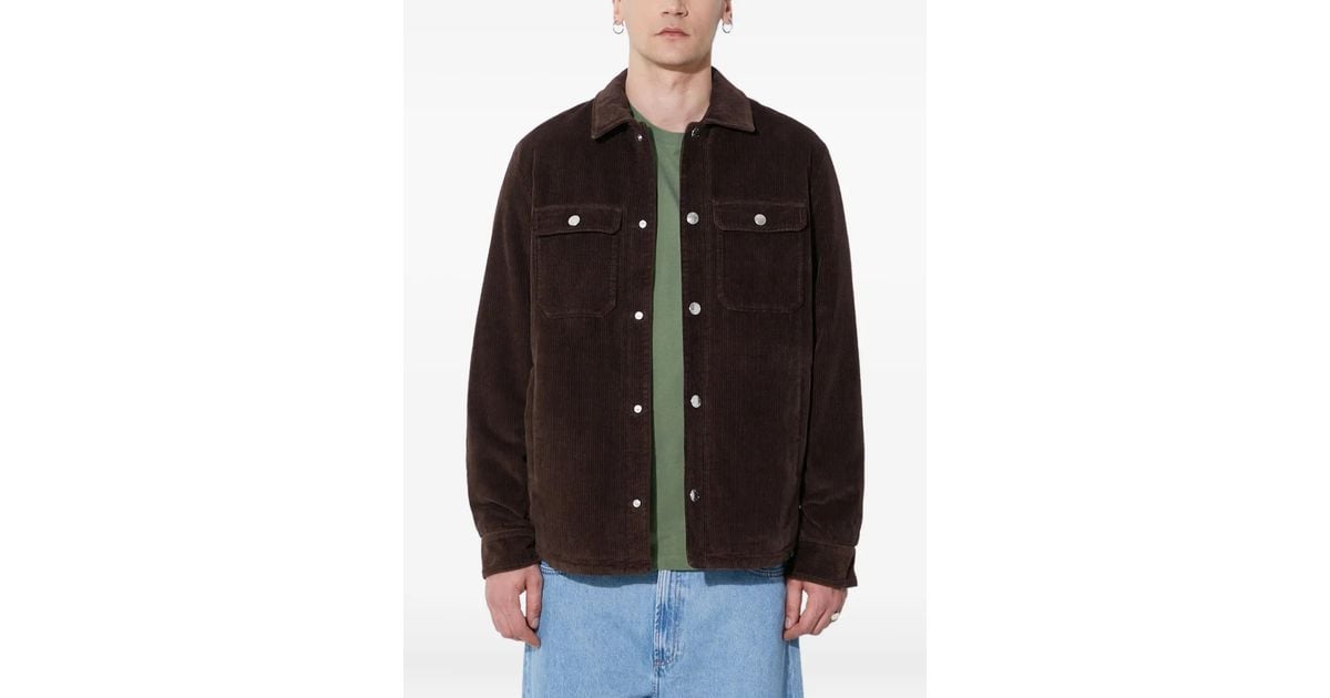 メンズ A.P.C. コーデュロイ ジャケット ブラック | Lyst