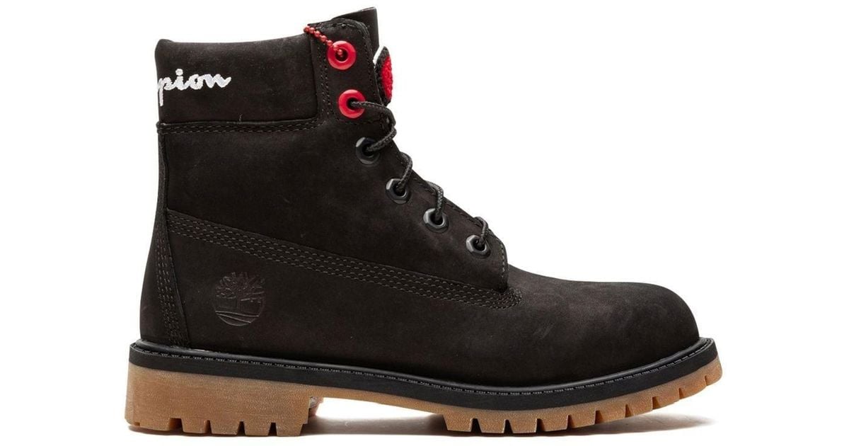 Timberland X Champion Lace-up Boots in Black for Men | Lyst