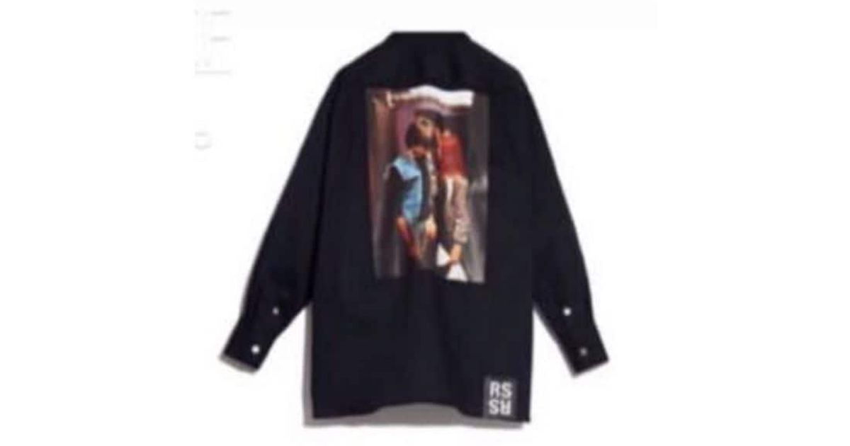 raf simons oversized denim jacket