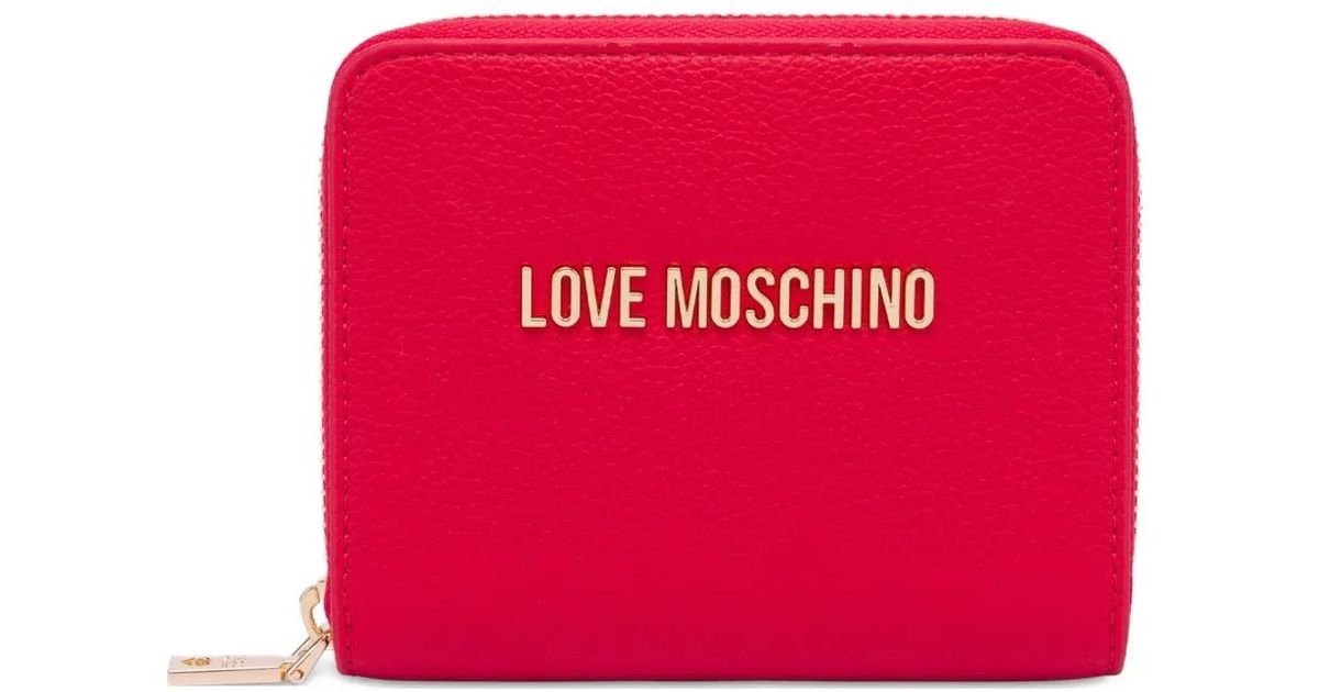 Love Moschino Logo-Lettering Wallet in Red Lyst UK