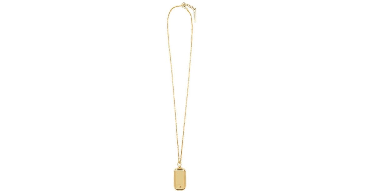 Victoria Beckham Locket Necklace In Gold in Metallic - Lyst