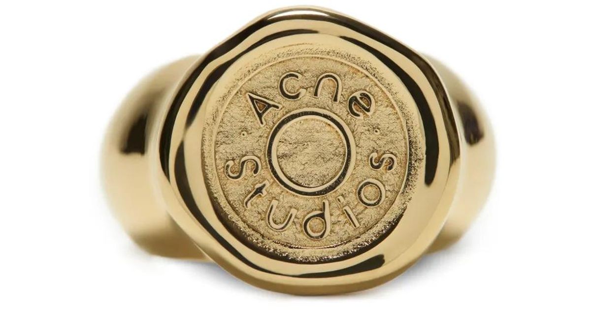 Acne Studios Logo Ring in Metallic | Lyst