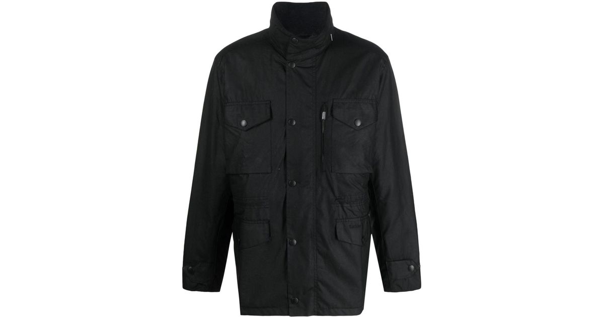 Barbour Sapper Wax-finish Jacket in Black for Men | Lyst