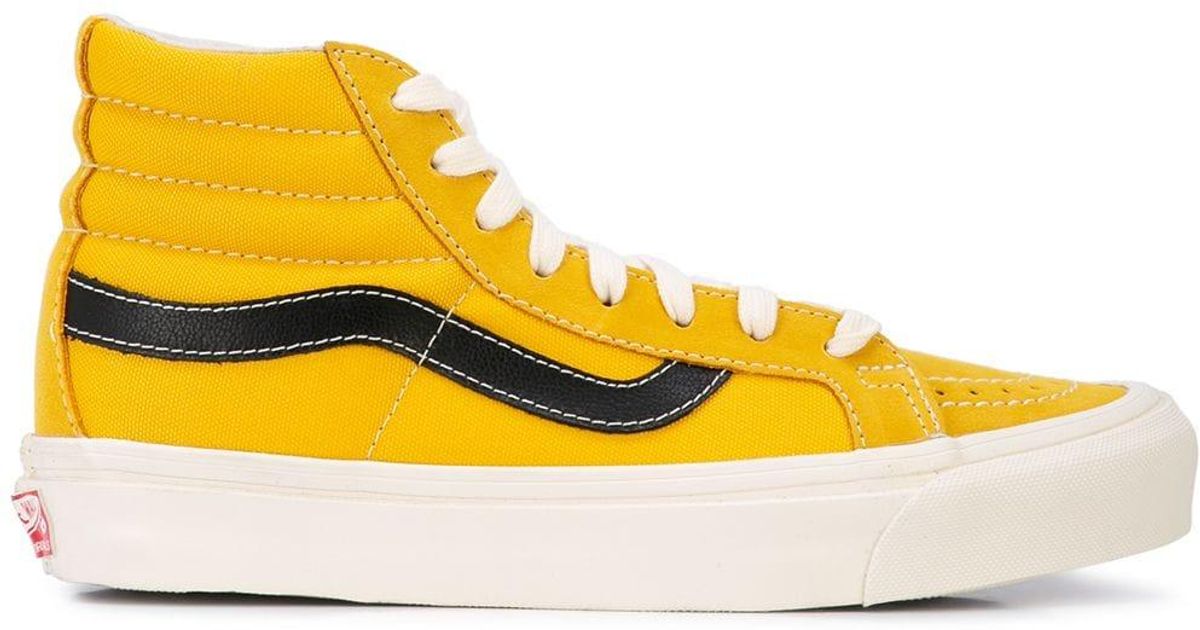 yellow high top vans
