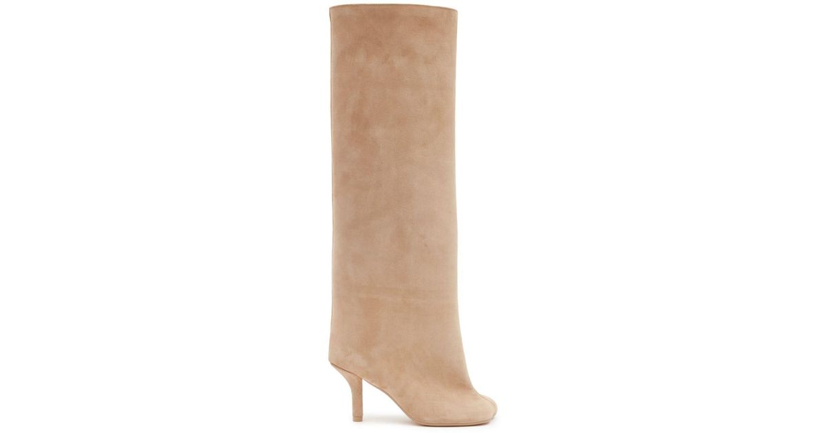 MM6 by Maison Martin Margiela Anotomic Slip On Suede Boots in White Lyst