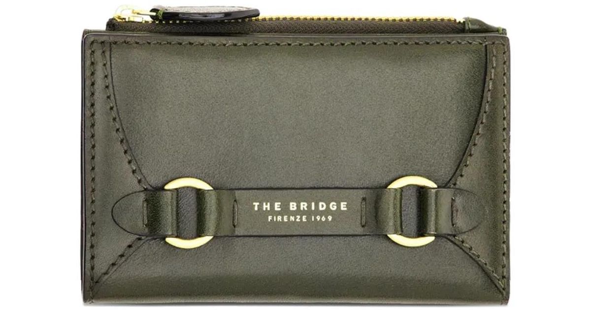 The Bridge Logo-Stamp Wallet in Grey | Lyst UK