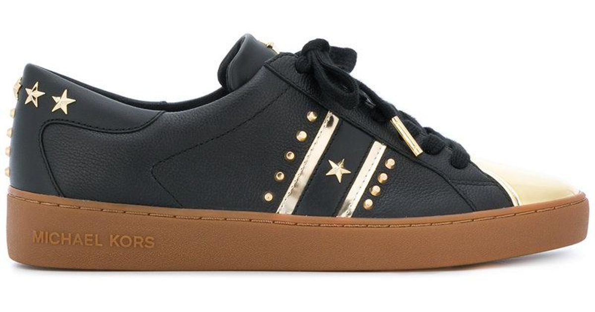 michael kors black and gold sneakers