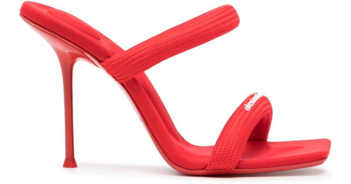 Alexander Wang ☆ナイロン Julie 105mm チューブヒールサンダル julie 105mm nylon tubular sandal in BLACK | alexanderwang®