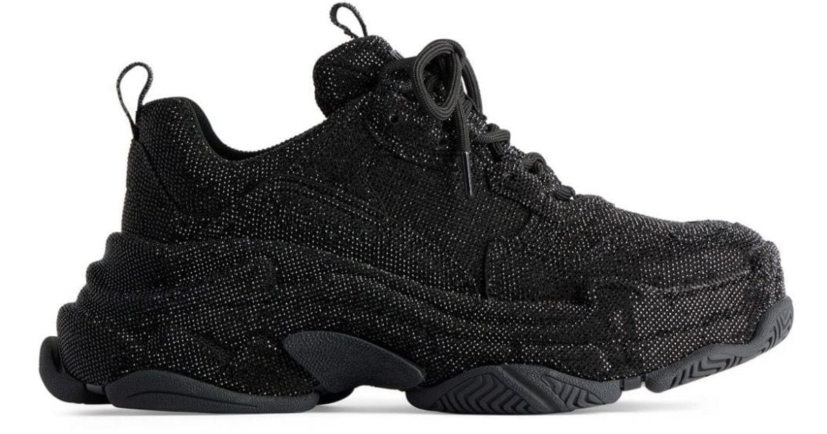 Balenciaga Triple S Rhinestone Embellished Sneakers in Black Lyst Australia