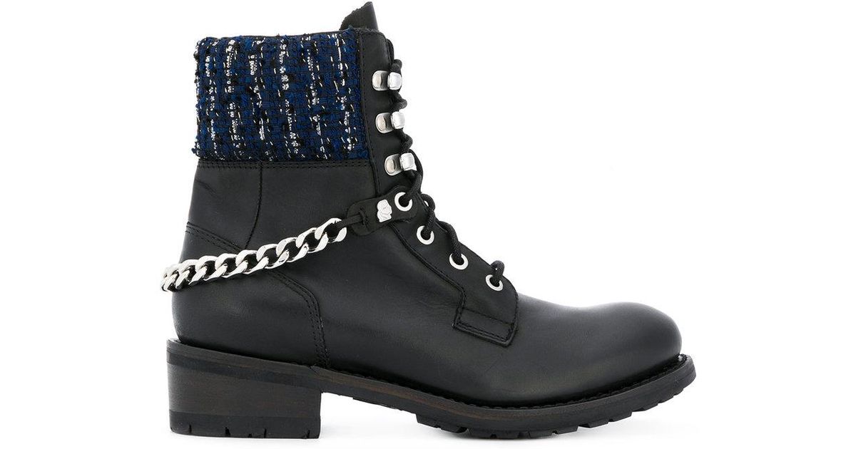 karl lagerfeld combat boots