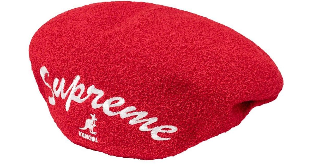 Supreme X Kangol Bermuda 504 Hat in Red 