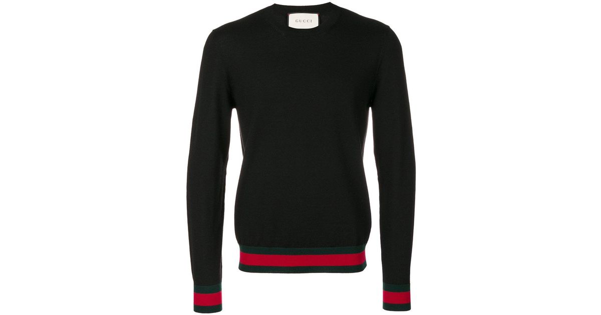 gucci web trim jumper