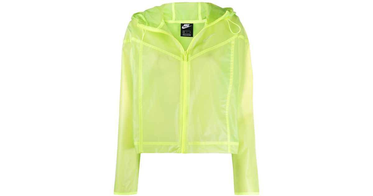 Nike Windrunner Transparent Jacket in Yellow | Lyst