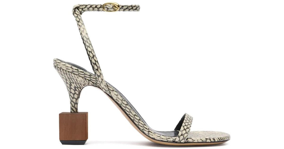 サンダル・ミュール JACQUEMUS Women Sandals 223FO032 WHITE Jacquemus Sandale Frauen Les Carre Rond Leder Weiß Luxury 37
