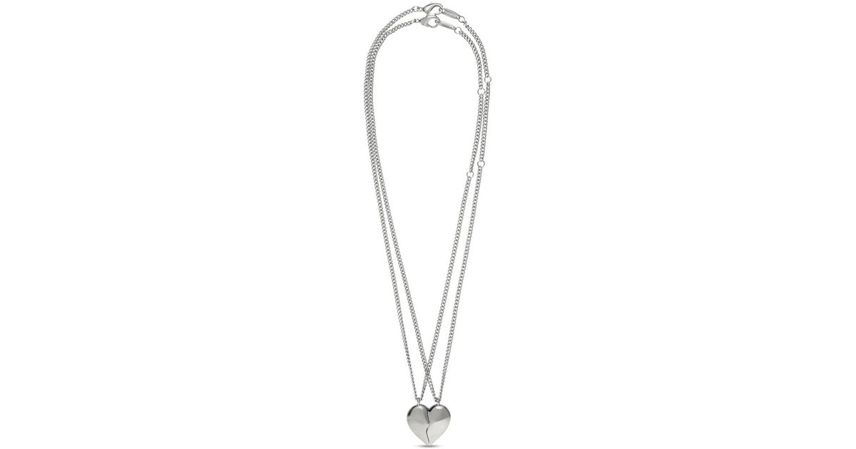 Silver Brass necklace with 'U Lock' pendant Givenchy - Vitkac HK