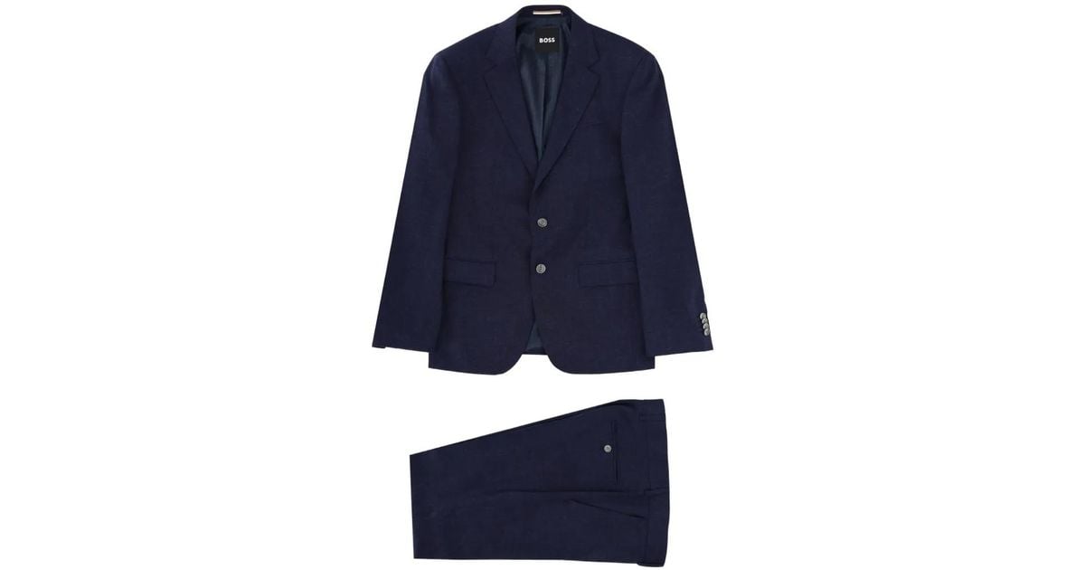 Boss Button BOSS Button Two-Piece Suit in Blue for Men | Lyst UK