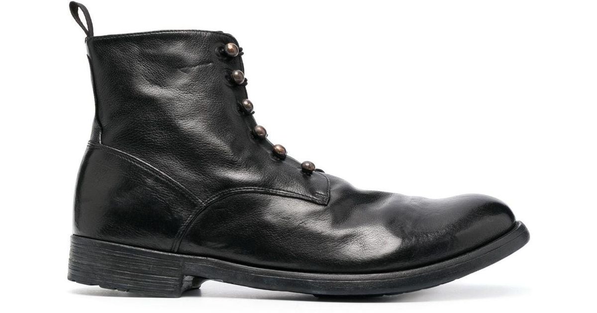Officine Creative Hive Leather Ankle Boots in Black for Men | Lyst