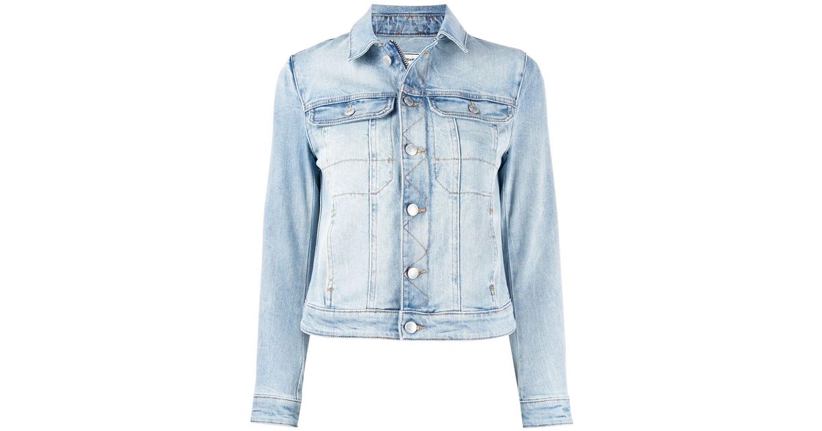 Zadig & Voltaire Skull Embroidered Denim Jacket in Blue | Lyst