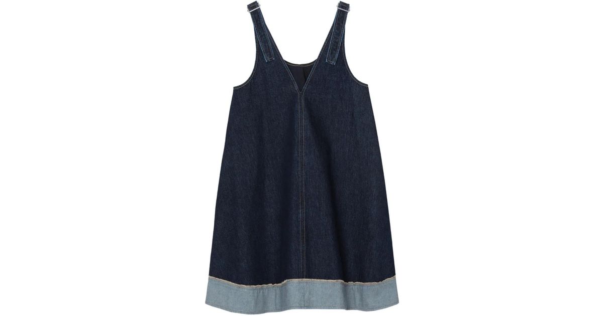 3.1 Phillip Lim Tie-Strap Denim Dress in Blue | Lyst