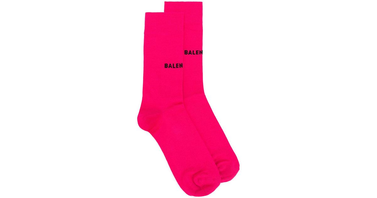 Balenciaga Cotton Logo Printed Socks in 