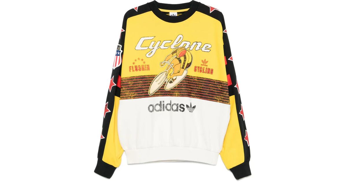 adidas Archive Cycling Sweatshirt in Yellow | Lyst UK