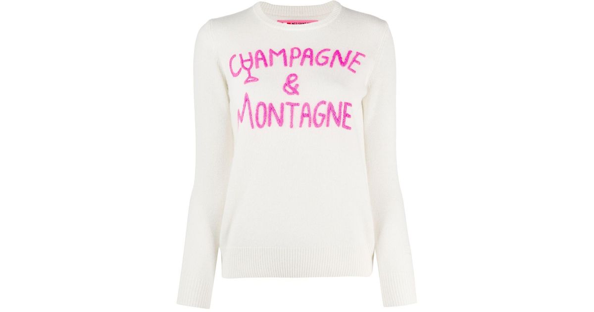 Maglione Champagne & MontagneMc2 Saint Barth in Lana di colore Bianco | Lyst