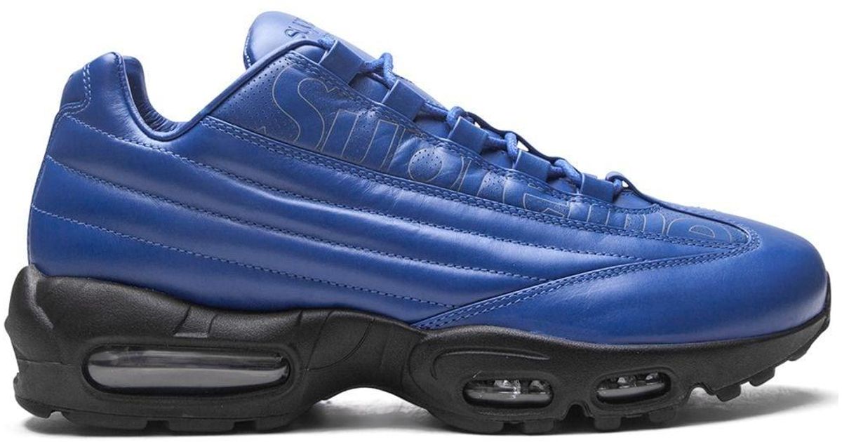 Nike Leather Supreme X Air Max 95 Lux "hyper Cobalt" Sneakers in Blue for  Men | Lyst