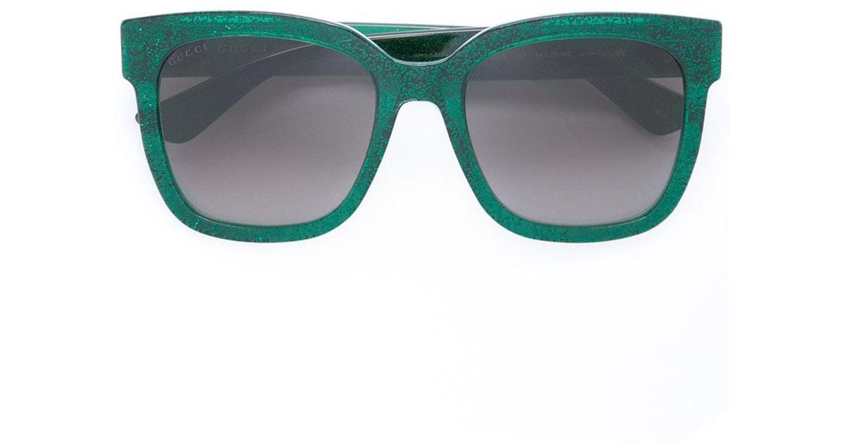 Gucci Square Frame Glitter Sunglasses 