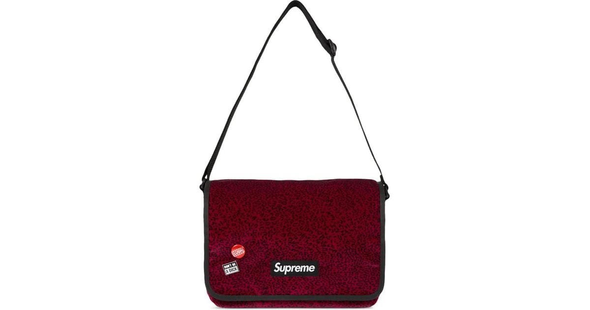 Supreme Messenger Bag ＆ Mini Pouch Red Supreme Animal-Print Messenger Bag in Red for Men | Lyst UK