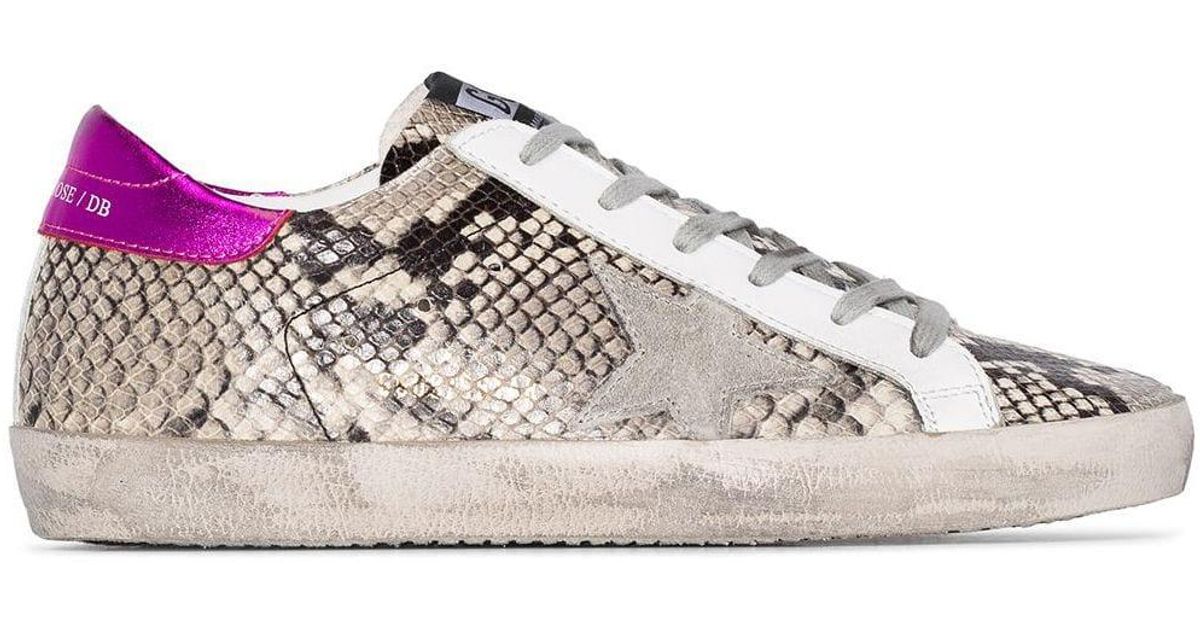 golden goose snake print sneakers