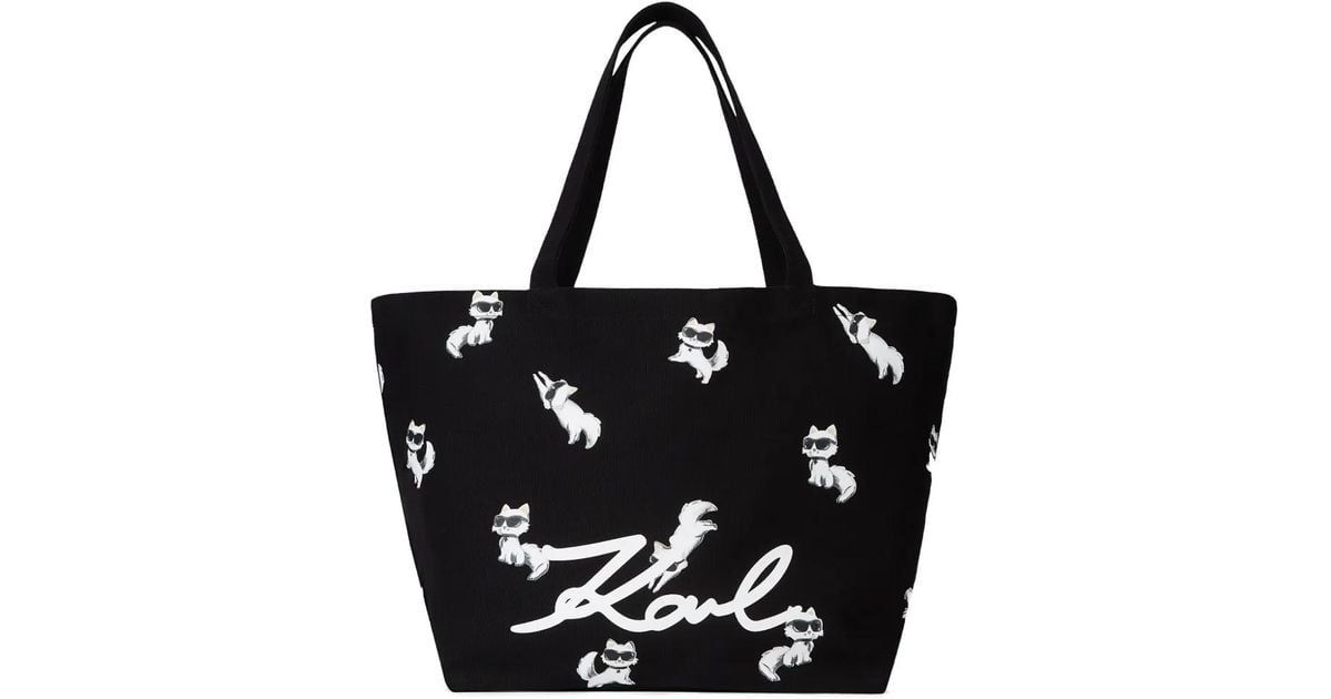 Karl Lagerfeld K/Ikon Choupette Tote Bag in Black Lyst