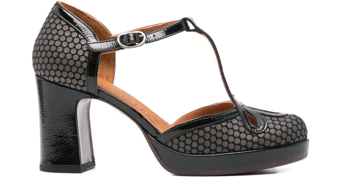 Chie Mihara 70Mm Patterned Pumps in Black | Lyst UK
