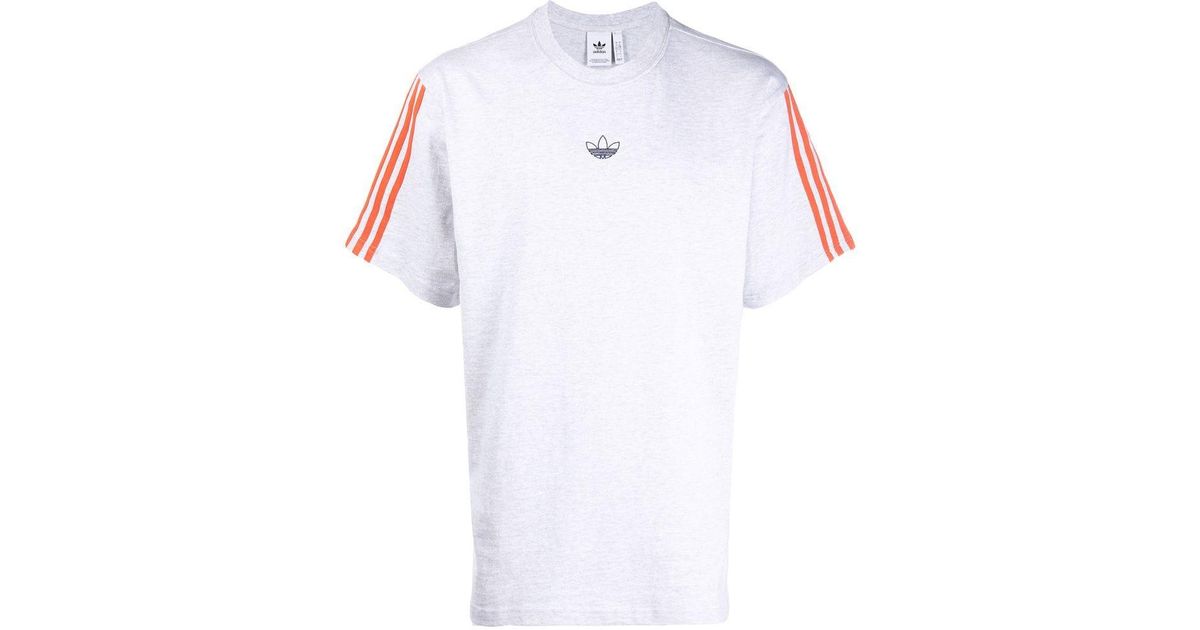 adidas Floating Logo T-shirt in Grey (Gray) for Men - Lyst