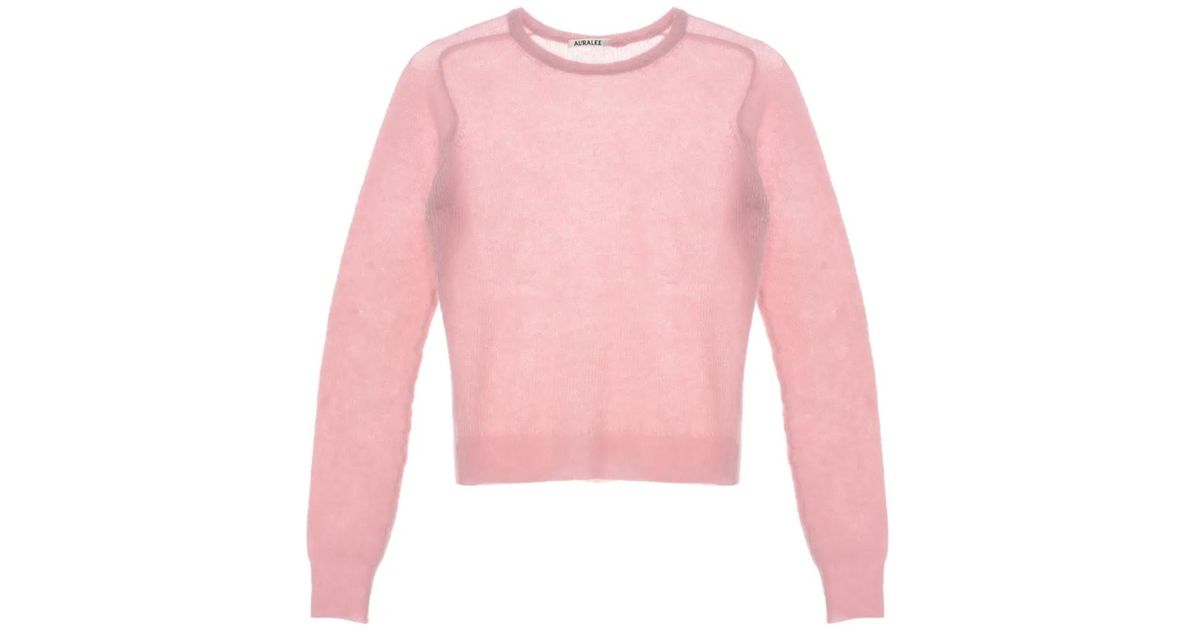 AURALEE 24AW オーラリー スーパーキッド モヘア ピンクベージュ4 AURALEE/オーラリー】BRUSHED SUPER KID MOHAIR KNIT P/O A23AP05KMの
