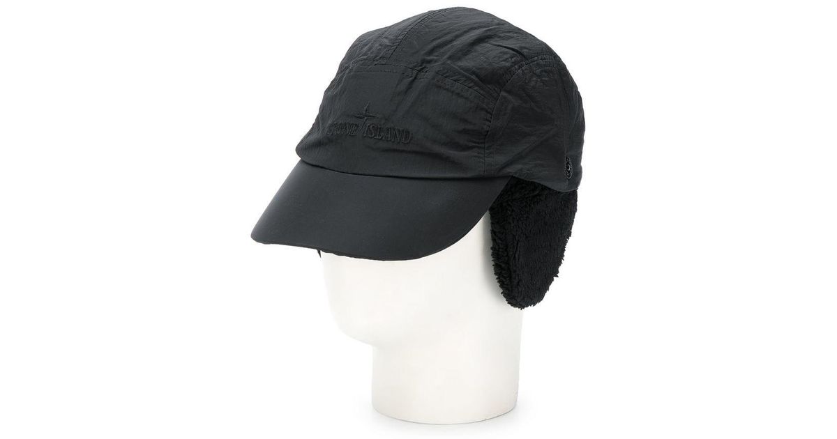 stone island ear flap cap
