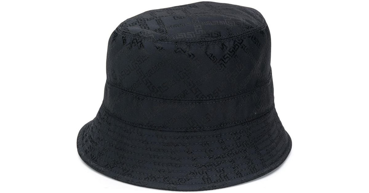 Versace Logo Bucket Hat in Black for Men Lyst