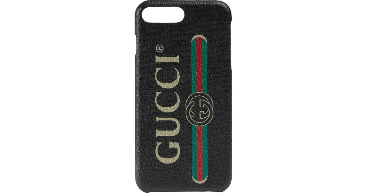 Gucci IPhone 8 Plus-Hülle mit Logo in Schwarz - Lyst