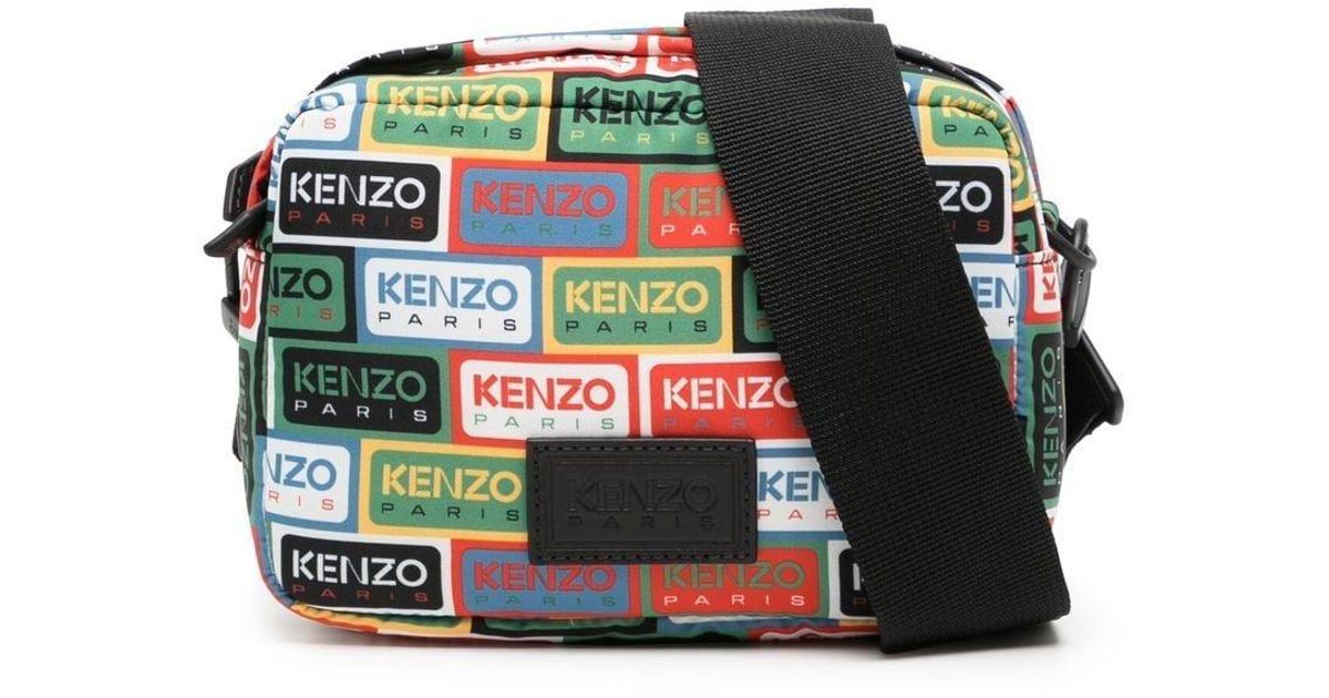 Sacoche à logo imprimé KENZO pour homme en coloris Vert Lyst