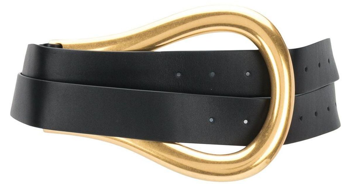 Bottega Veneta Double-strap Leather Belt in Black - Lyst