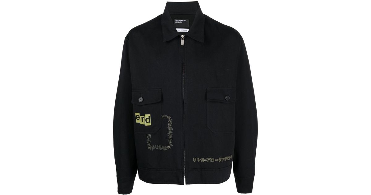 Enfants Riches Deprimes Logo-print Cotton Jacket in Black for Men | Lyst