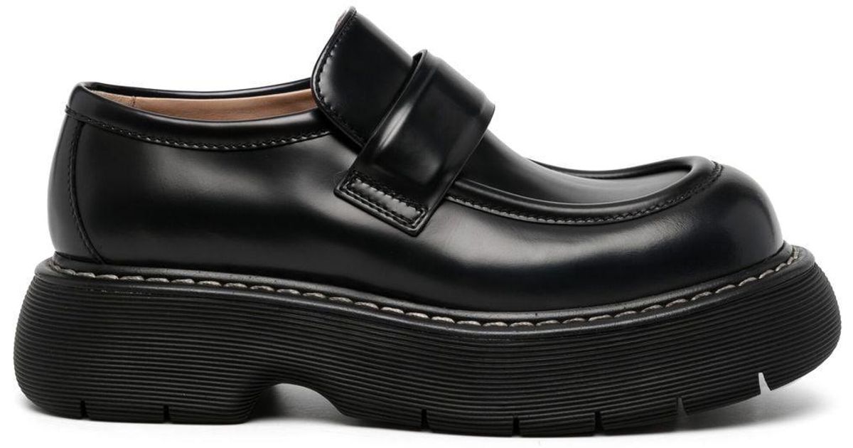 Bottega Veneta Leather Swell 50mm Loafers in Black | Lyst UK