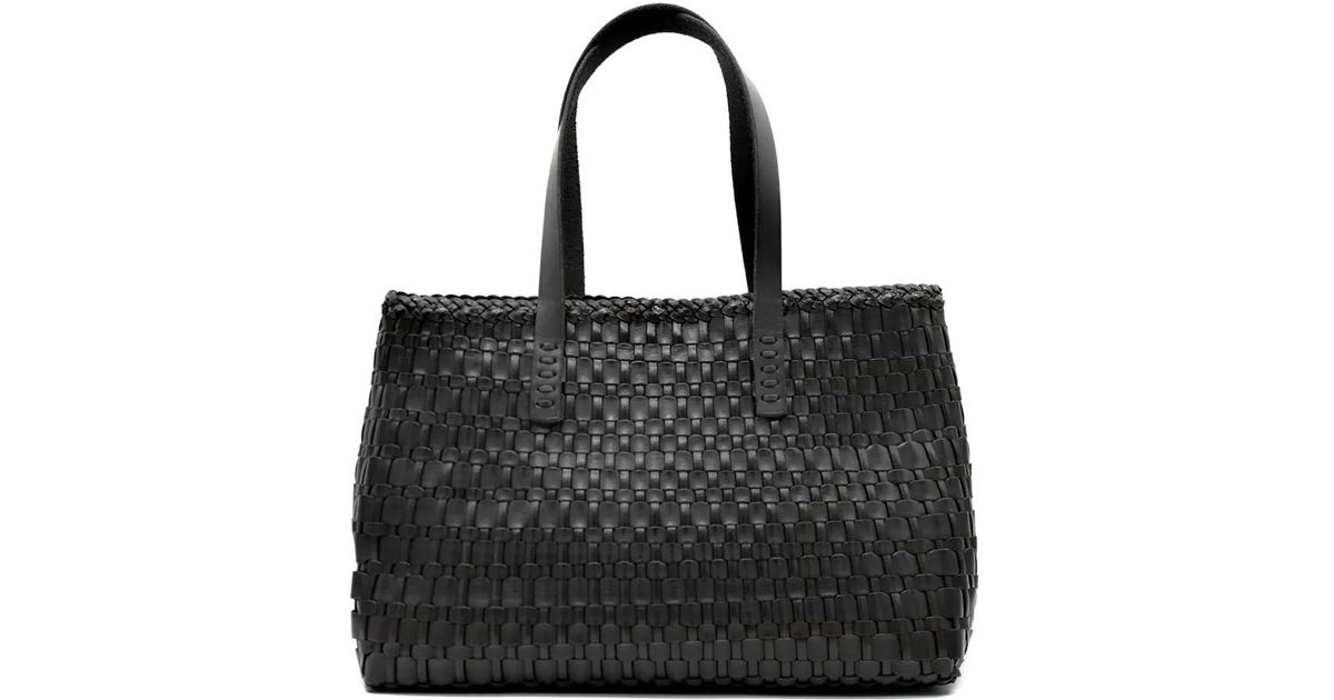 Dragon Diffusion Salvage Woven Leather Shoulder Bag in Black | Lyst UK