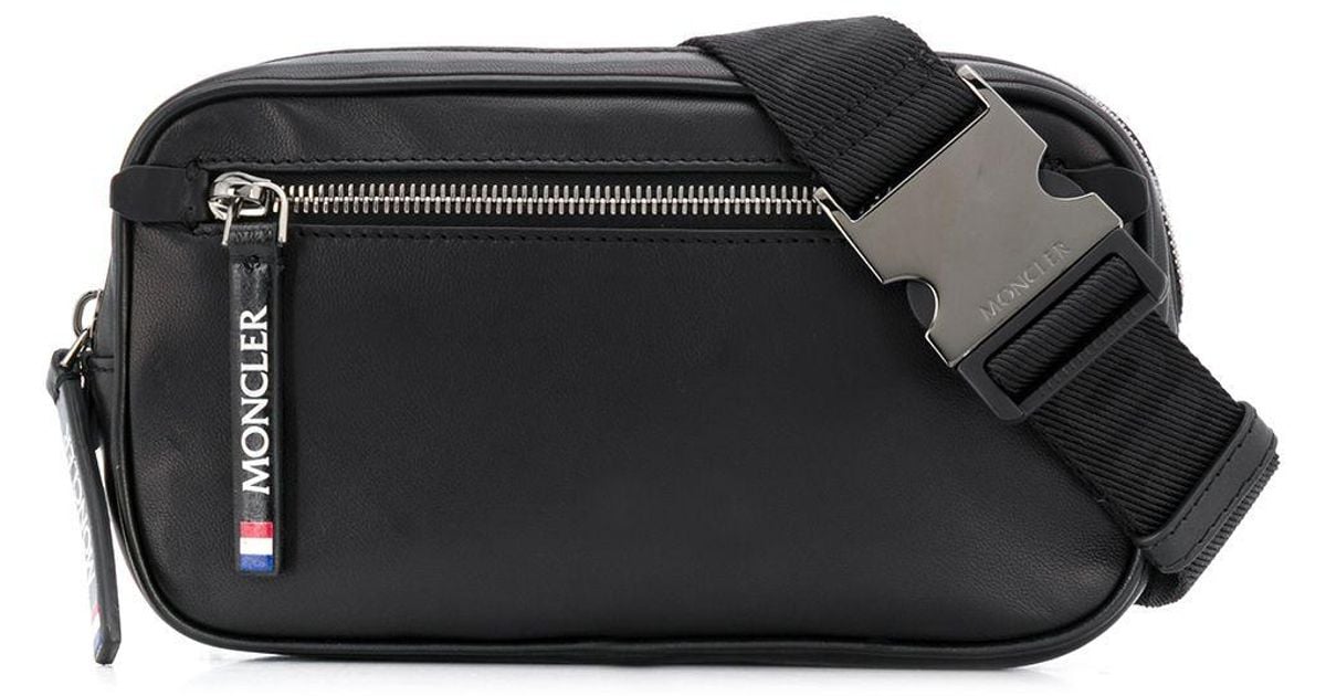 Moncler Zipped Rectangular Belt Bag in Black for Men Lyst